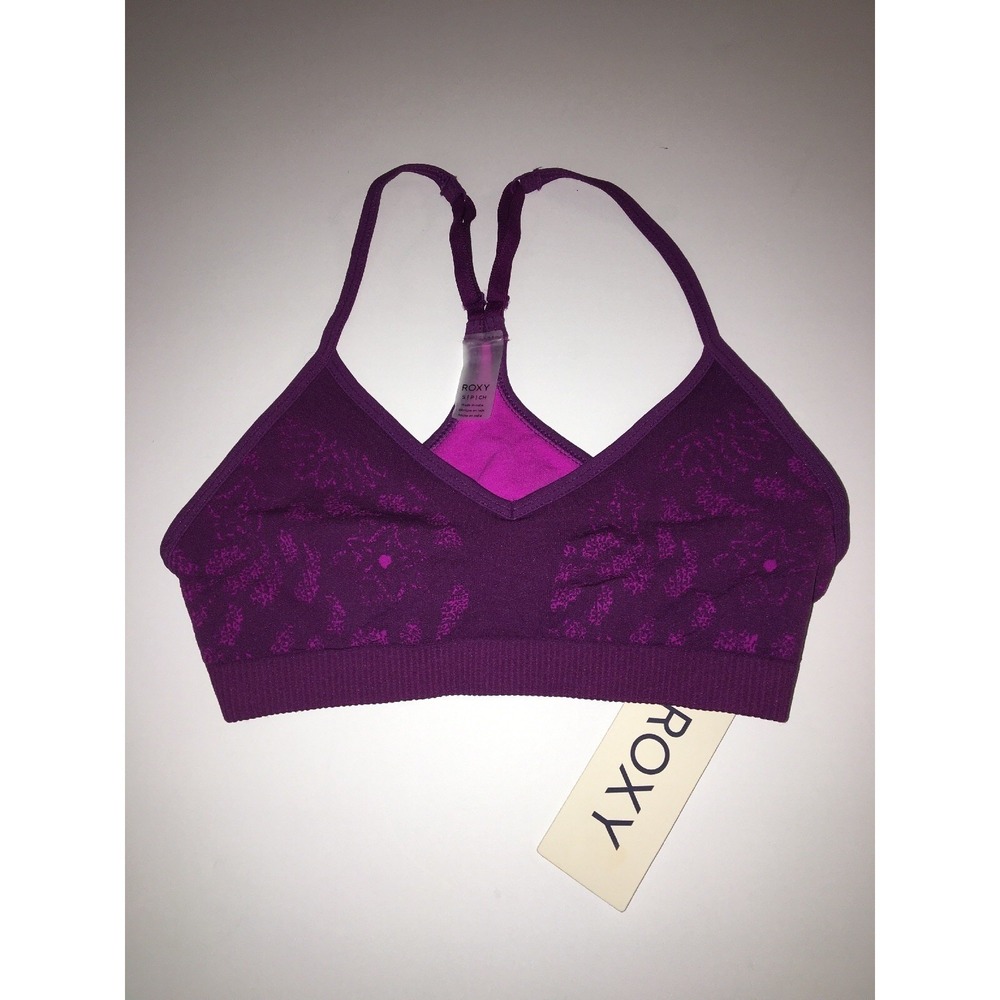 Roxy Juniors Chillen Bra Size S Purple MSRP $32.00 Sport Bra‎